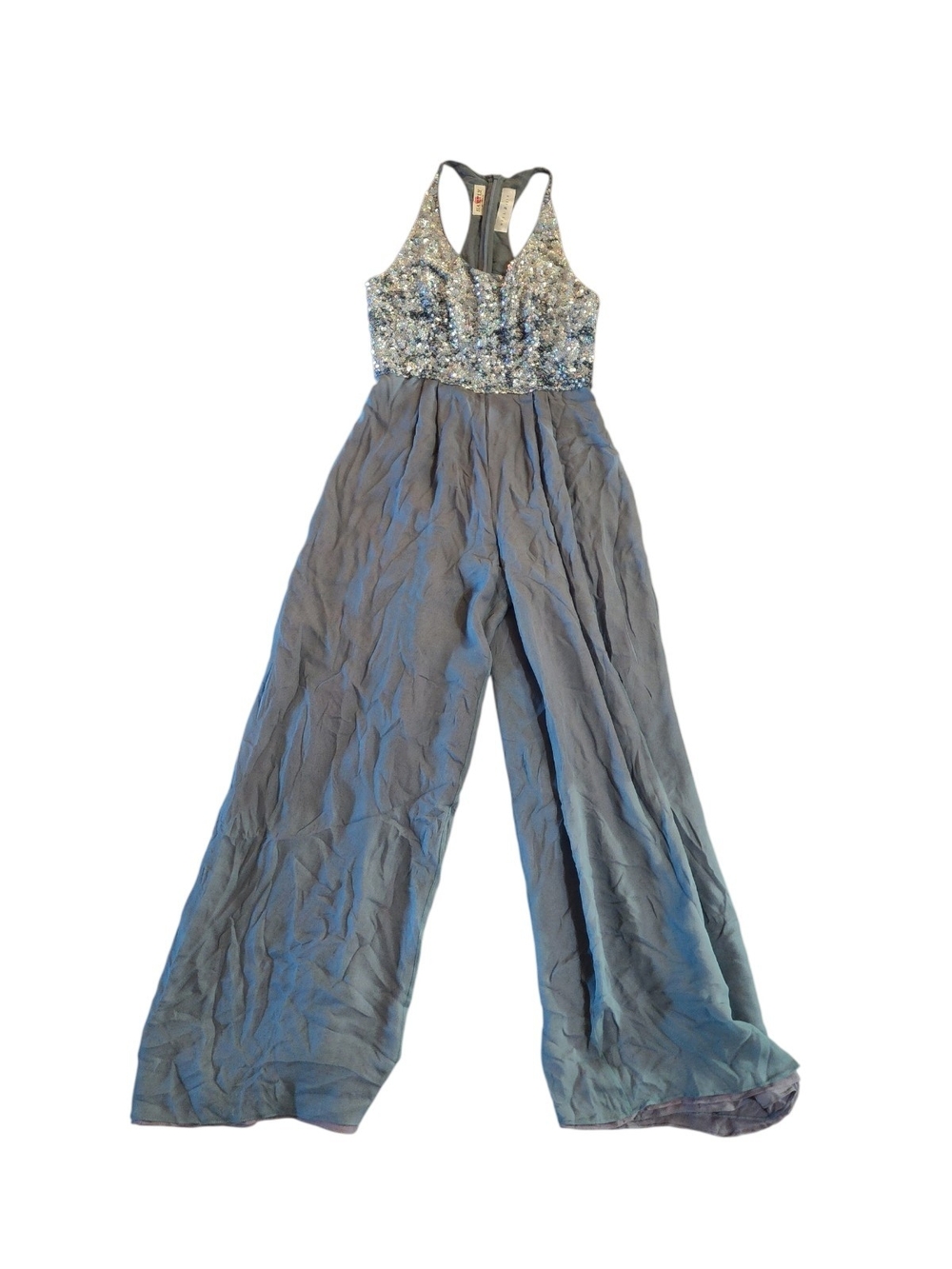 Neil Bieff Vintage Sequined Wide-Leg Jumpsuit, Size Small